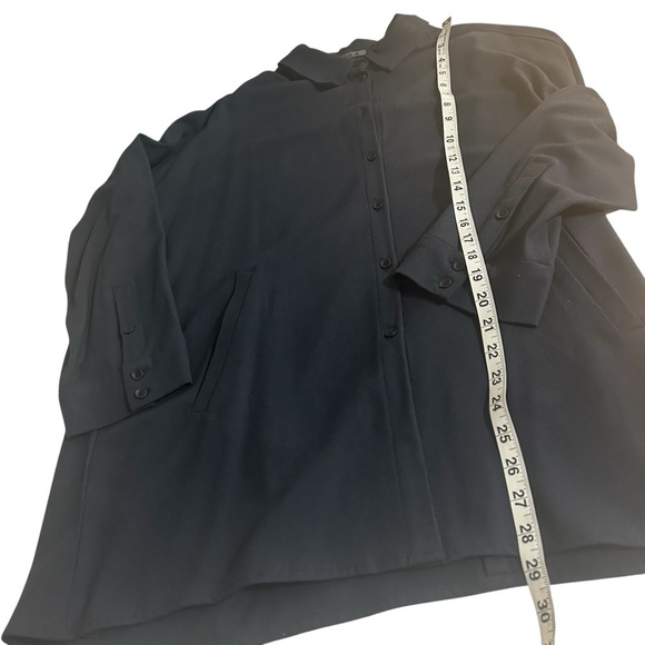 OSKA Black Viscose Button Down Shirt Dress Sz 0 - Picture 12 of 13